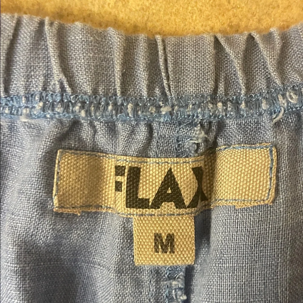 Flax Women's Blue Wide Leg Pants - Picture 2 of 6